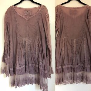JDL Collection de VeteMents Blouse Top Lace Purple